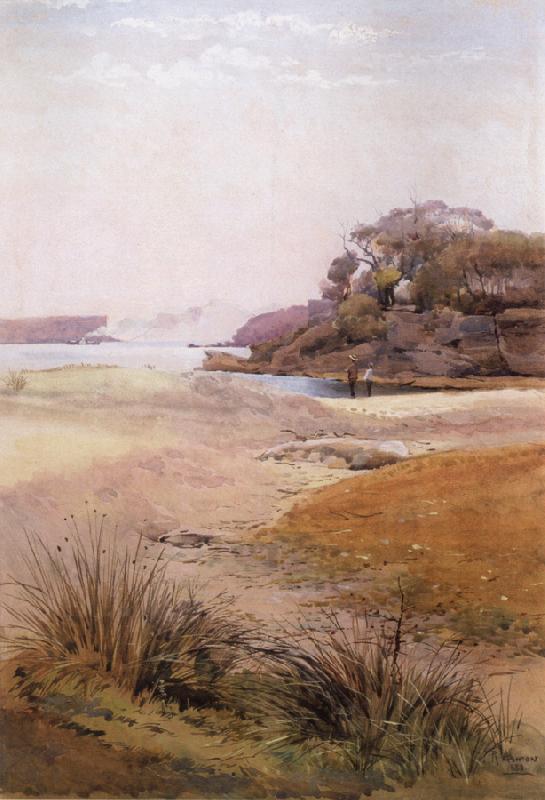 Julian Ashton View of Narth Head,Sydney Harbour 1888 oil painting picture